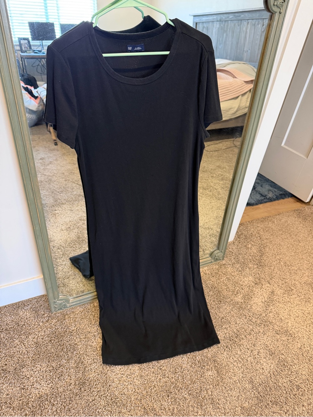 GAP Black Midi T-Shirt Dress